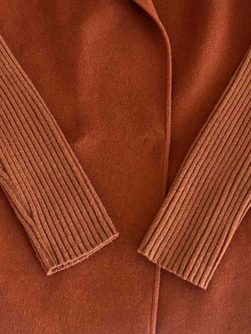 Kenneth Cole New York Double Face Wool Coat - Burnt Orange Size XSP - Picture 12 of 14